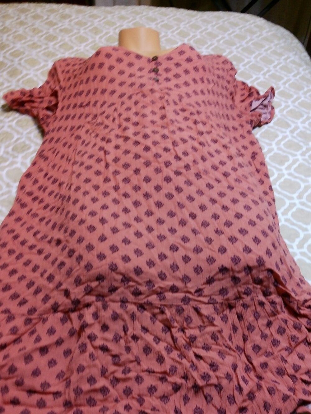 MASON & BELLE DRESS SIZE LARGE CORAL GOOD CONDITION